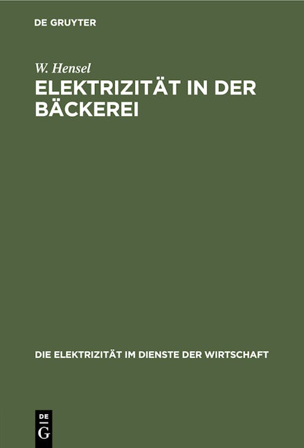 Elektrizität in der Bäckerei