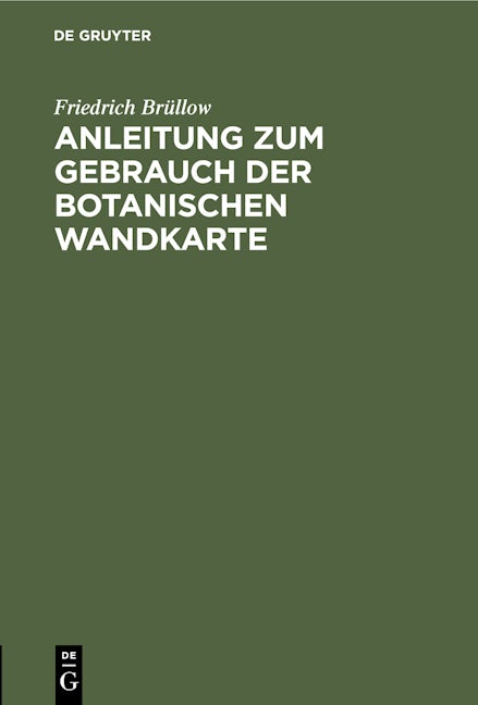 Anleitung zum Gebrauch der botanischen Wandkarte
