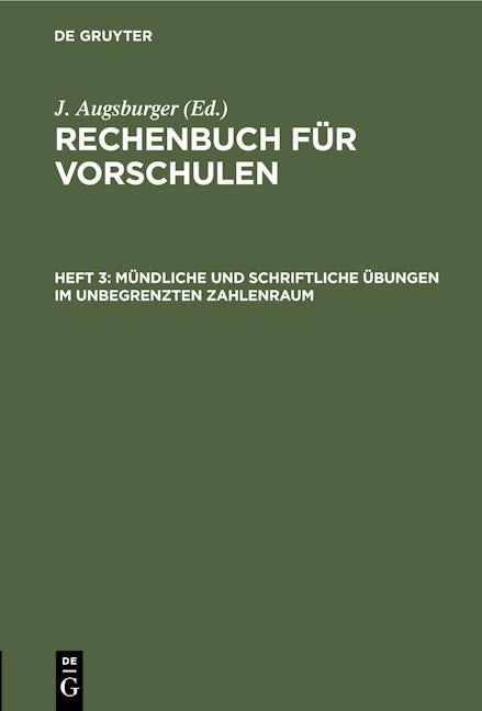 Mündliche und schriftliche Übungen im unbegrenzten Zahlenraum