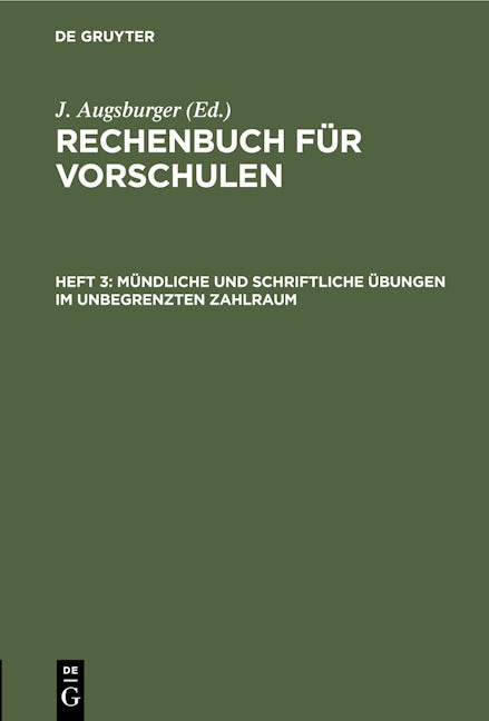 Mündliche und schriftliche Übungen im unbegrenzten Zahlraum