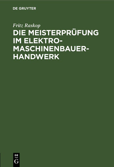 Die Meisterprüfung im Elektro-Maschinenbauer-Handwerk