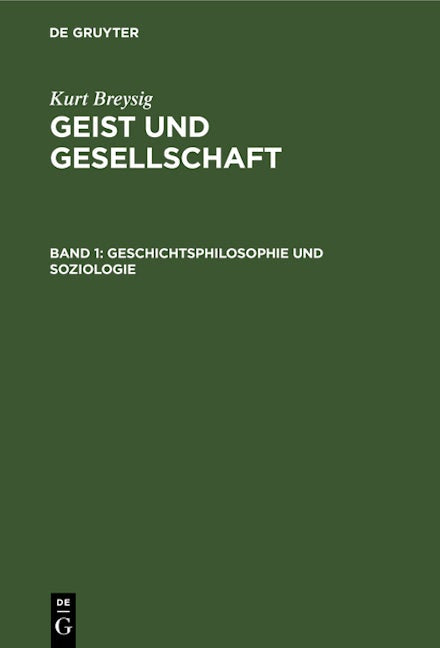 Geschichtsphilosophie und Soziologie