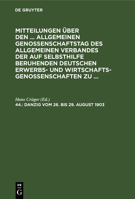 Danzig, vom 26. bis 29. August 1903