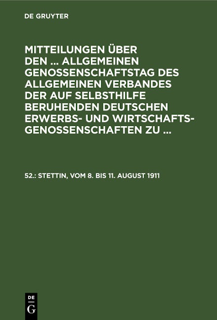 Stettin, vom 8. bis 11. August 1911