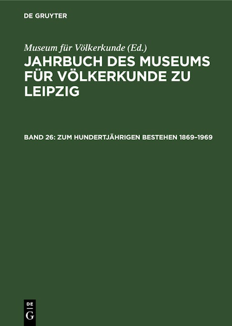 Zum hundertjährigen Bestehen 1869–1969