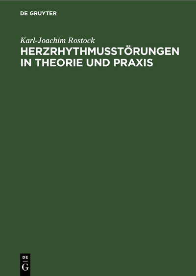 Cover image for Herzrhythmusstörungen in Theorie und Praxis, isbn: 9783112478059