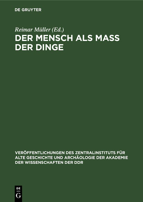 Der Mensch als Mass der Dinge