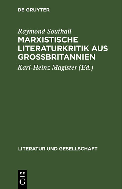 Marxistische Literaturkritik aus Großbritannien