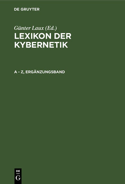 A - Z, Ergänzungsband