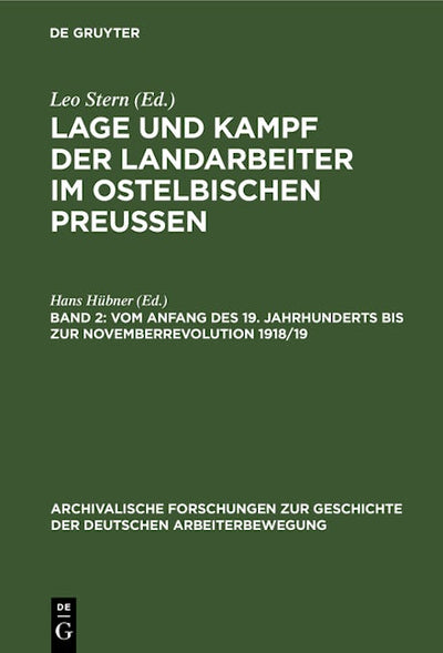 Vom Anfang des 19. Jahrhunderts bis zur Novemberrevolution 1918/19