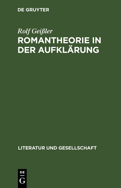 Romantheorie in der Aufklärung