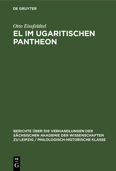 El im ugaritischen Pantheon