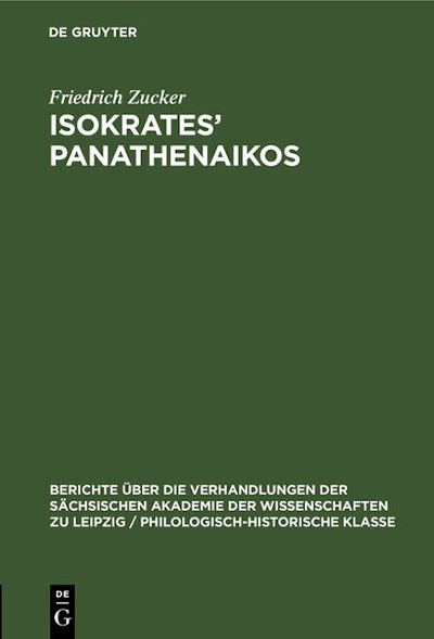 Isokrates’ Panathenaikos
