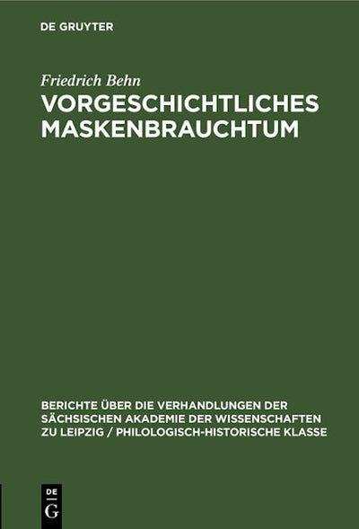 Vorgeschichtliches Maskenbrauchtum