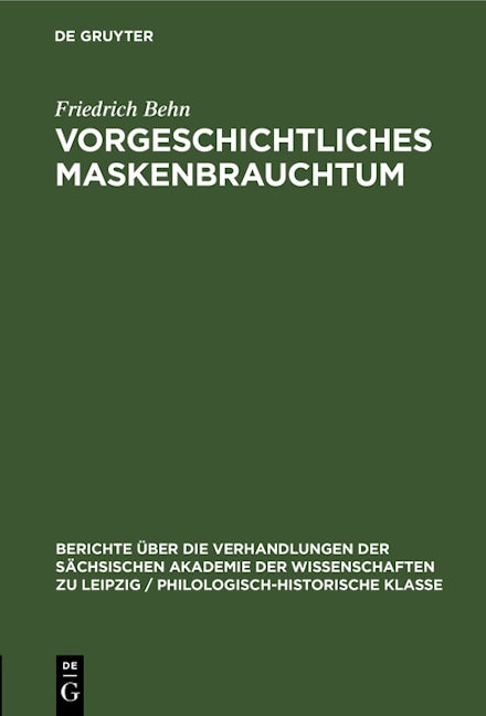 Vorgeschichtliches Maskenbrauchtum