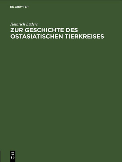 Zur Geschichte des Ostasiatischen Tierkreises