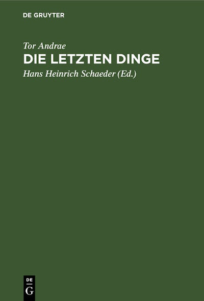 Die letzten Dinge