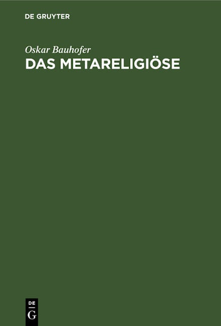 Das Metareligiöse