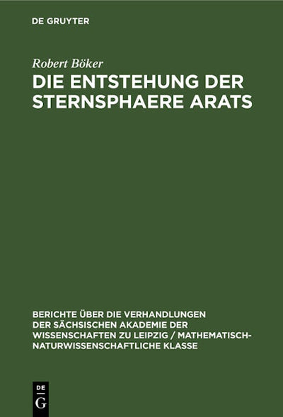 Die Entstehung der Sternsphaere Arats