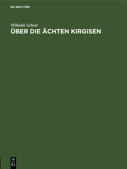 Über die Ächten Kirgisen