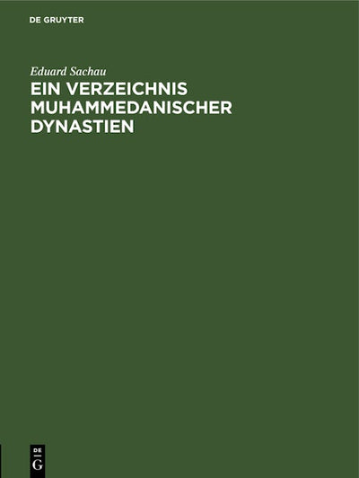 Ein Verzeichnis Muhammedanischer Dynastien