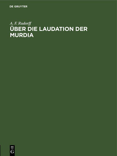 Über die Laudation der Murdia