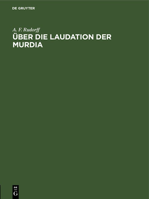 Über die Laudation der Murdia