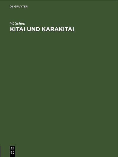 Cover image for Kitai und Karakitai, isbn: 9783112505595