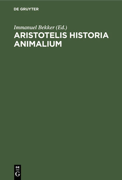 Aristotelis Historia Animalium