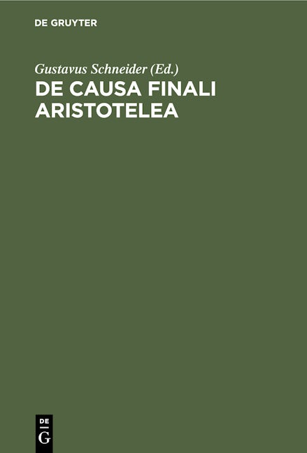 De causa finali Aristotelea