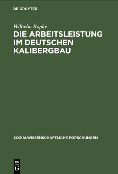 Die Arbeitsleistung im deutschen Kalibergbau