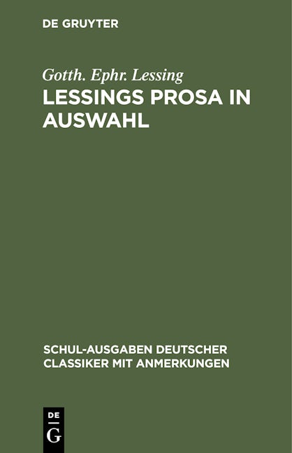 Lessings Prosa in Auswahl