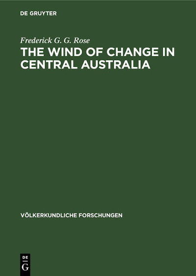 The Wind of Change in Central Australia