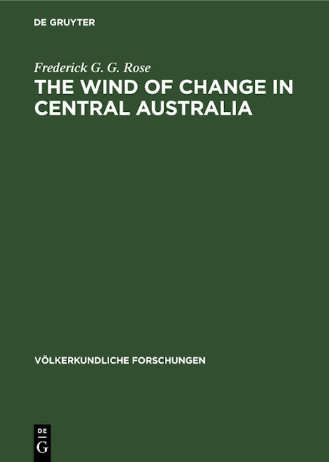 The Wind of Change in Central Australia