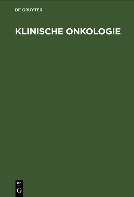 Klinische Onkologie