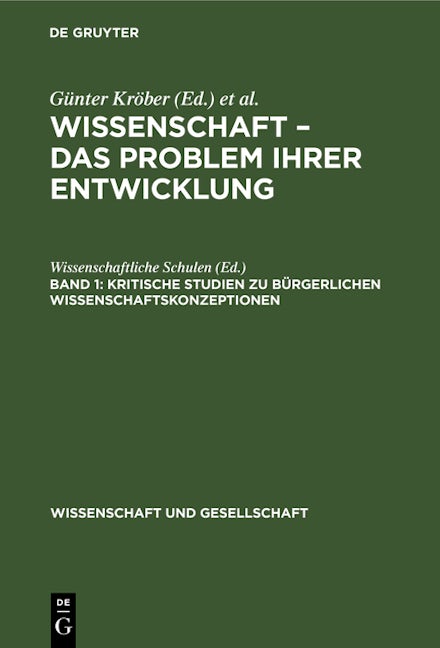 Kritische Studien zu bürgerlichen Wissenschaftskonzeptionen