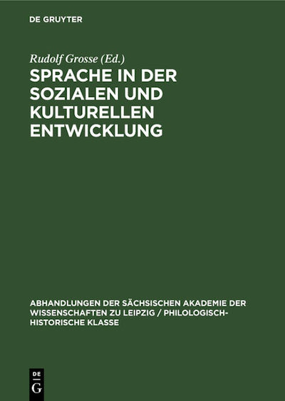 Sprache in der Sozialen und Kulturellen Entwicklung