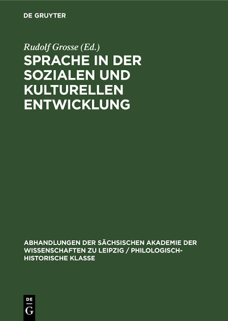 Sprache in der Sozialen und Kulturellen Entwicklung
