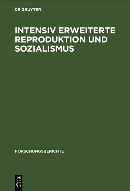 Intensiv erweiterte Reproduktion und Sozialismus