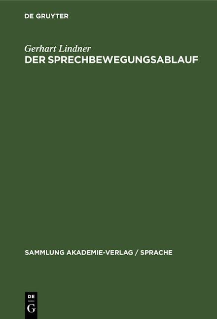Der Sprechbewegungsablauf
