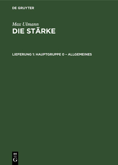 Hauptgruppe 0 – Allgemeines