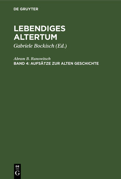 Aufsätze zur alten Geschichte