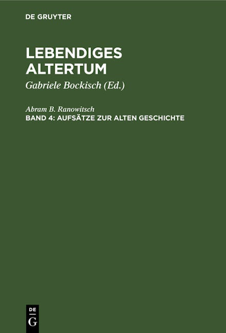 Aufsätze zur alten Geschichte