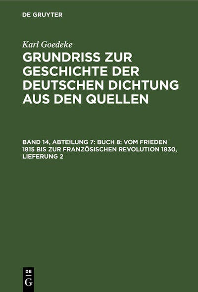Buch 8: Vom Frieden 1815 bis zur französischen Revolution 1830, Lieferung 2