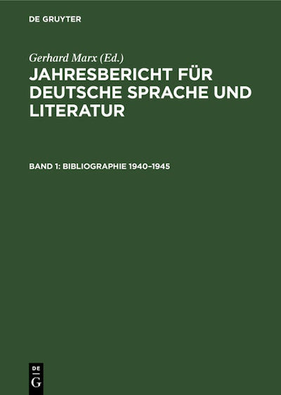 Bibliographie 1940–1945