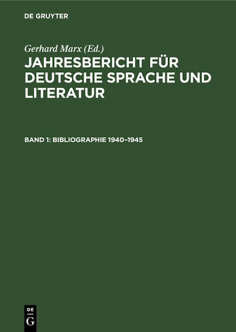 Bibliographie 1940–1945