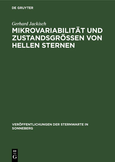 Mikrovariabilität und Zustandsgrößen von hellen Sternen