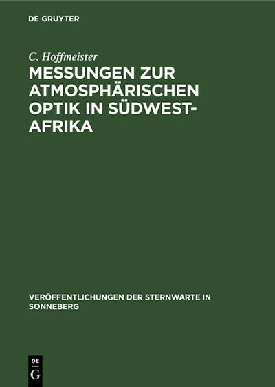 Messungen zur atmosphärischen Optik in Südwest-Afrika