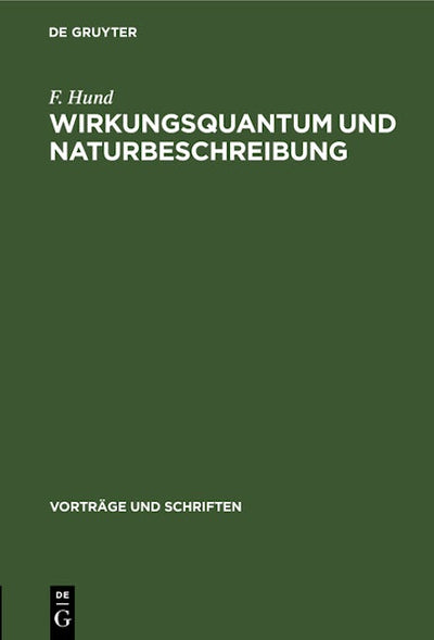 Wirkungsquantum und Naturbeschreibung