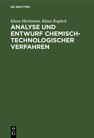 Analyse und Entwurf chemisch-technologischer Verfahren
